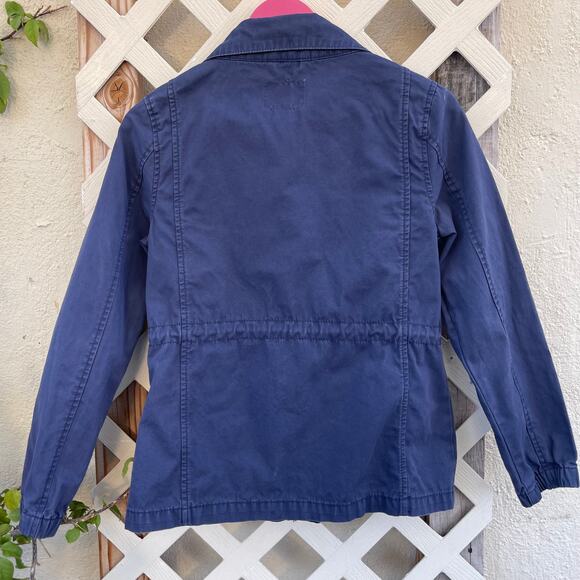 Old Navy Blue Zip Up Windbreaker Field Jacket Women's Extra Small - Picture 12 of 13